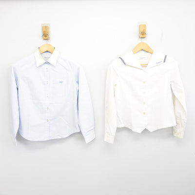 【中古】香川県 寒川高等学校 女子制服 2点 (セーラー服・シャツ) sf100248