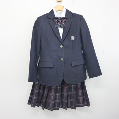 【中古】北海道 札幌英藍高等学校 女子制服 4点 (ブレザー・シャツ・スカート) sf100258