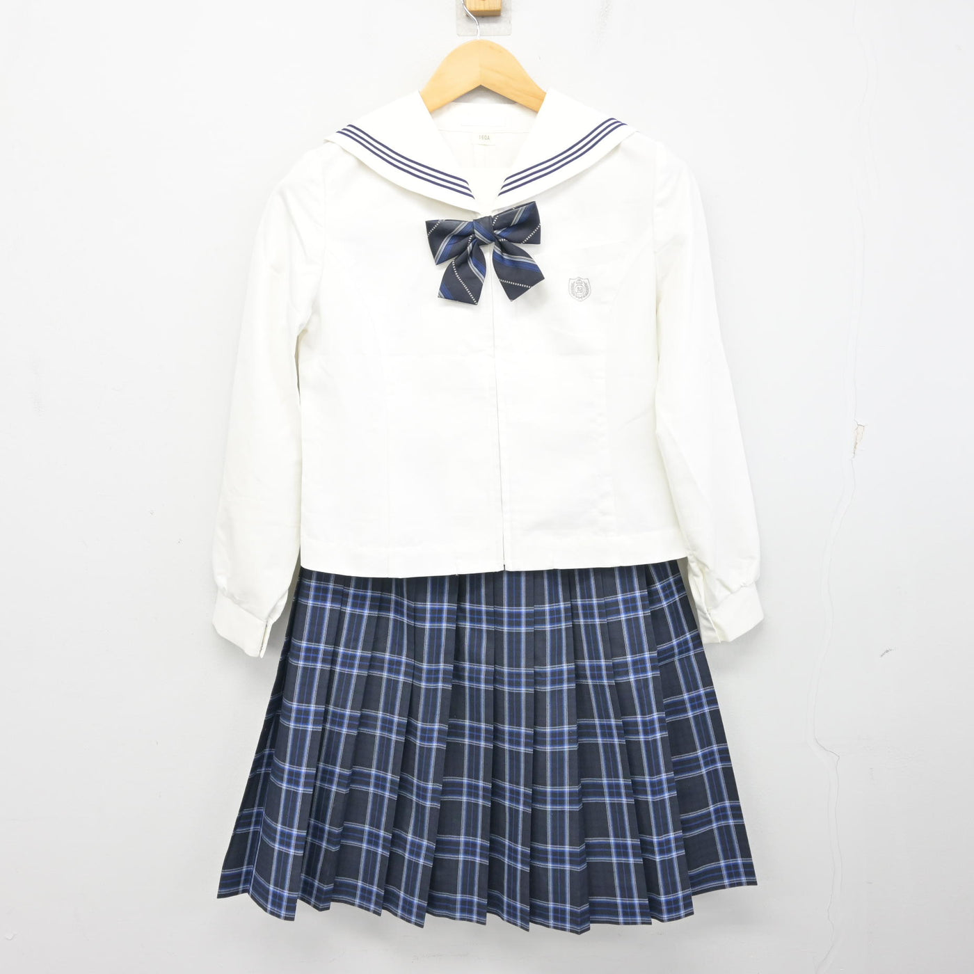 【中古】北海道 札幌英藍高等学校 女子制服 3点 (セーラー服・スカート) sf100260