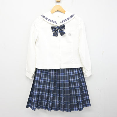 【中古】北海道 札幌英藍高等学校 女子制服 3点 (セーラー服・スカート) sf100260
