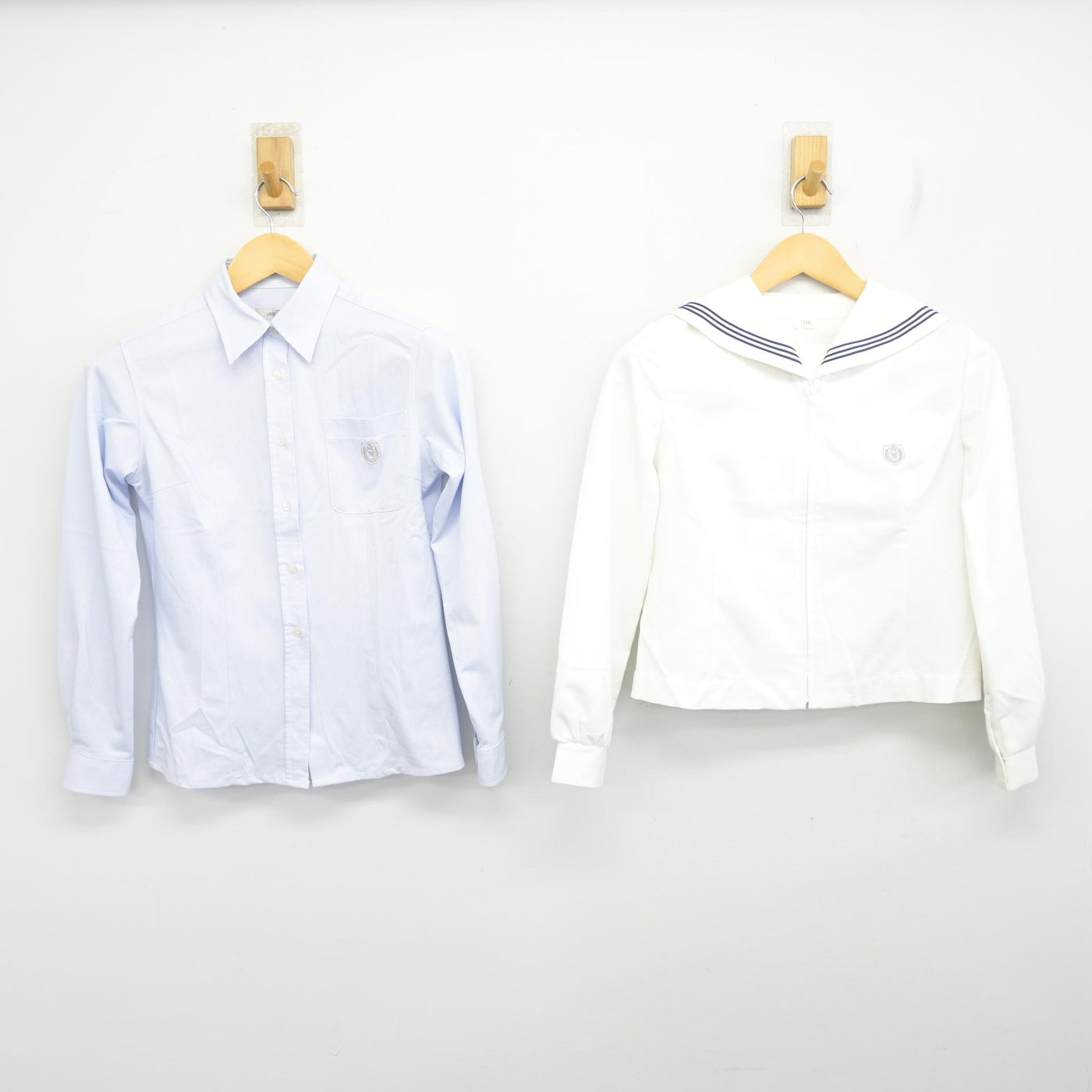 【中古】北海道 札幌英藍高等学校 女子制服 2点 (セーラー服・シャツ) sf100262