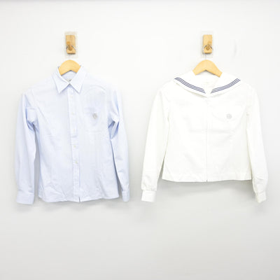 【中古】北海道 札幌英藍高等学校 女子制服 2点 (セーラー服・シャツ) sf100262