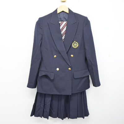 【中古】静岡県 三島南高等学校 女子制服 4点 (ブレザー・ニット・スカート) sf100270