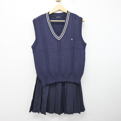 【中古】静岡県 三島南高等学校 女子制服 4点 (ブレザー・ニット・スカート) sf100270
