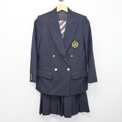 【中古】静岡県 三島南高等学校 女子制服 4点 (ブレザー・ニット・スカート) sf100271