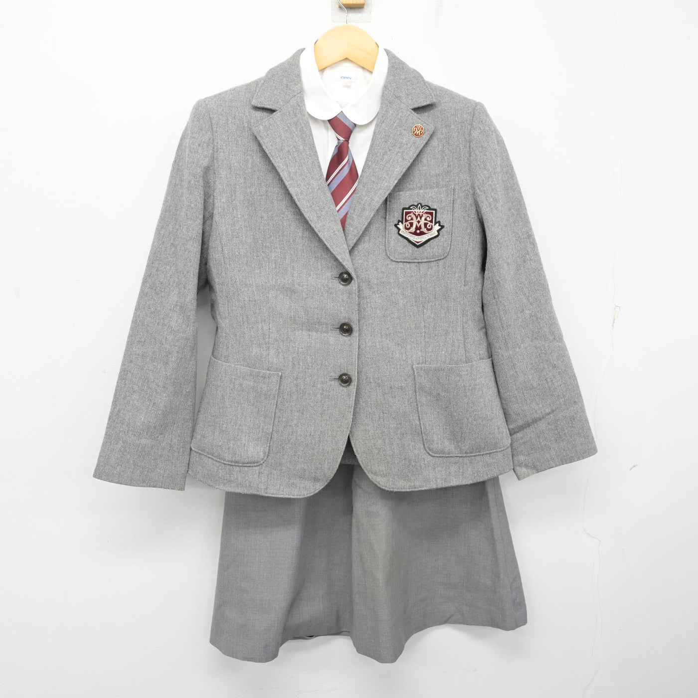 【中古】兵庫県 姫路女学院高等学校 女子制服 5点 (ブレザー・シャツ・スカート) sf100276