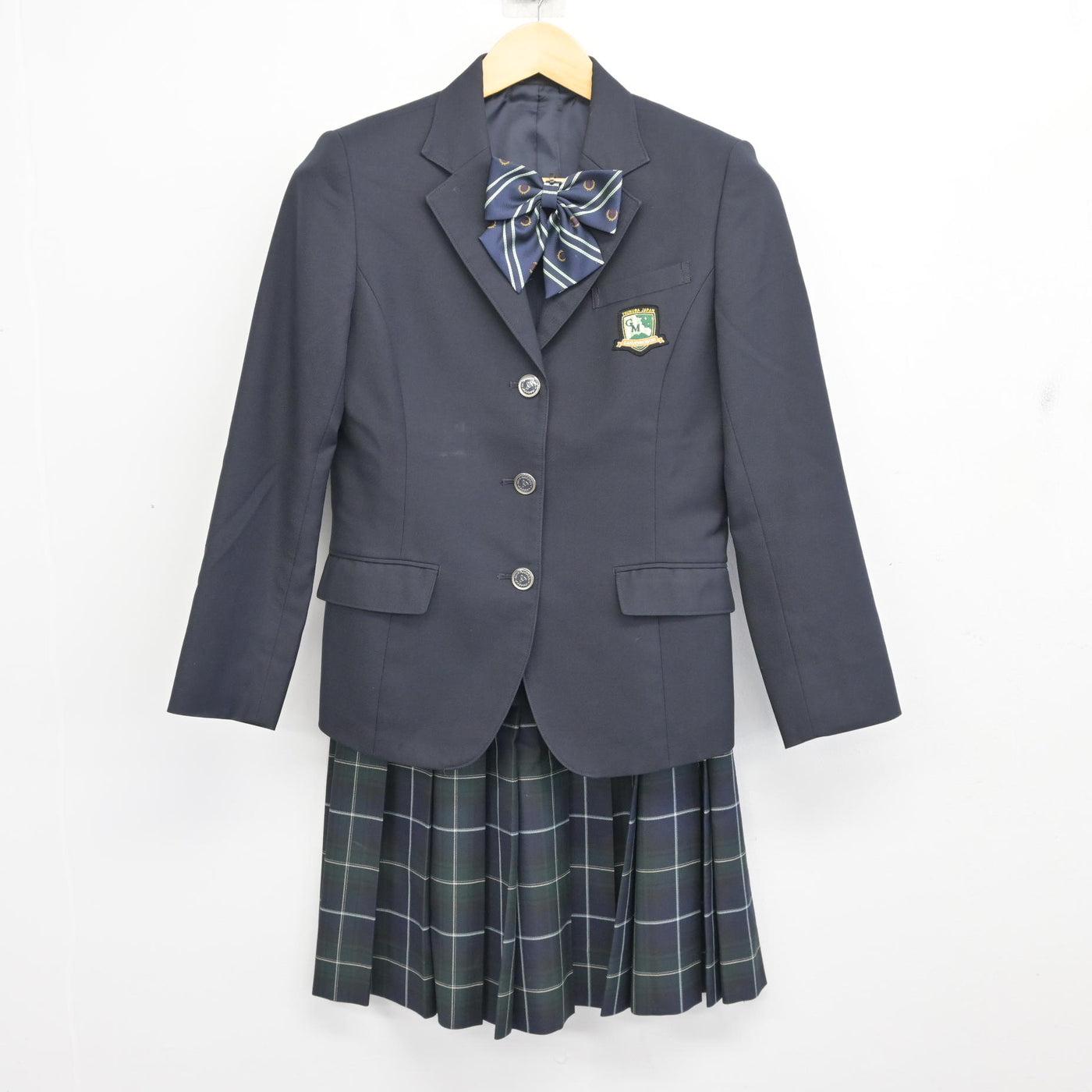 【中古】茨城県 つくば市立学園の森義務教育学校 女子制服 5点 (ブレザー・スカート) sf100292
