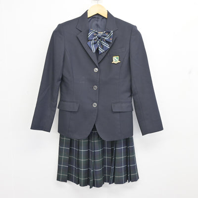 【中古】茨城県 つくば市立学園の森義務教育学校 女子制服 5点 (ブレザー・スカート) sf100292