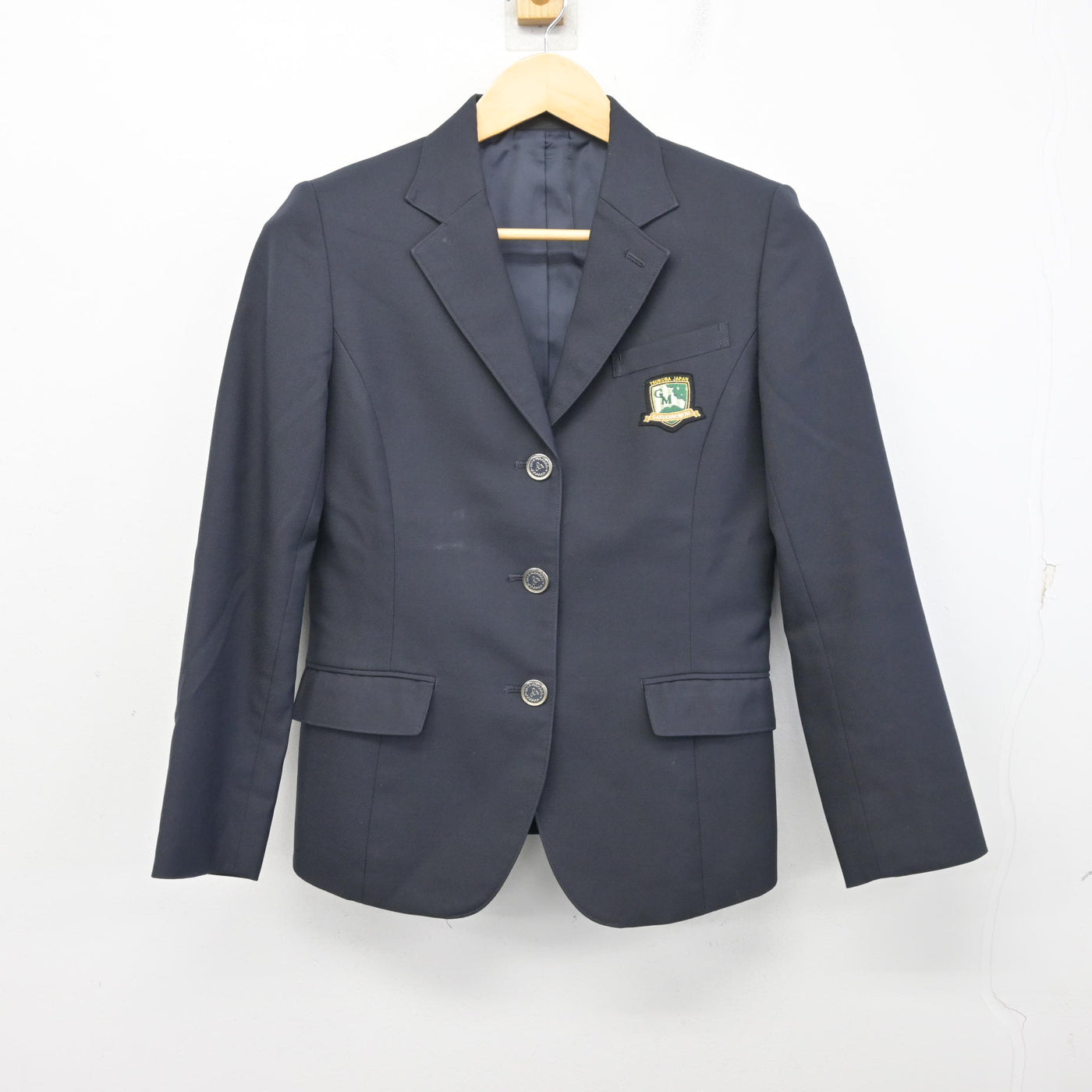 【中古】茨城県 つくば市立学園の森義務教育学校 女子制服 5点 (ブレザー・スカート) sf100292