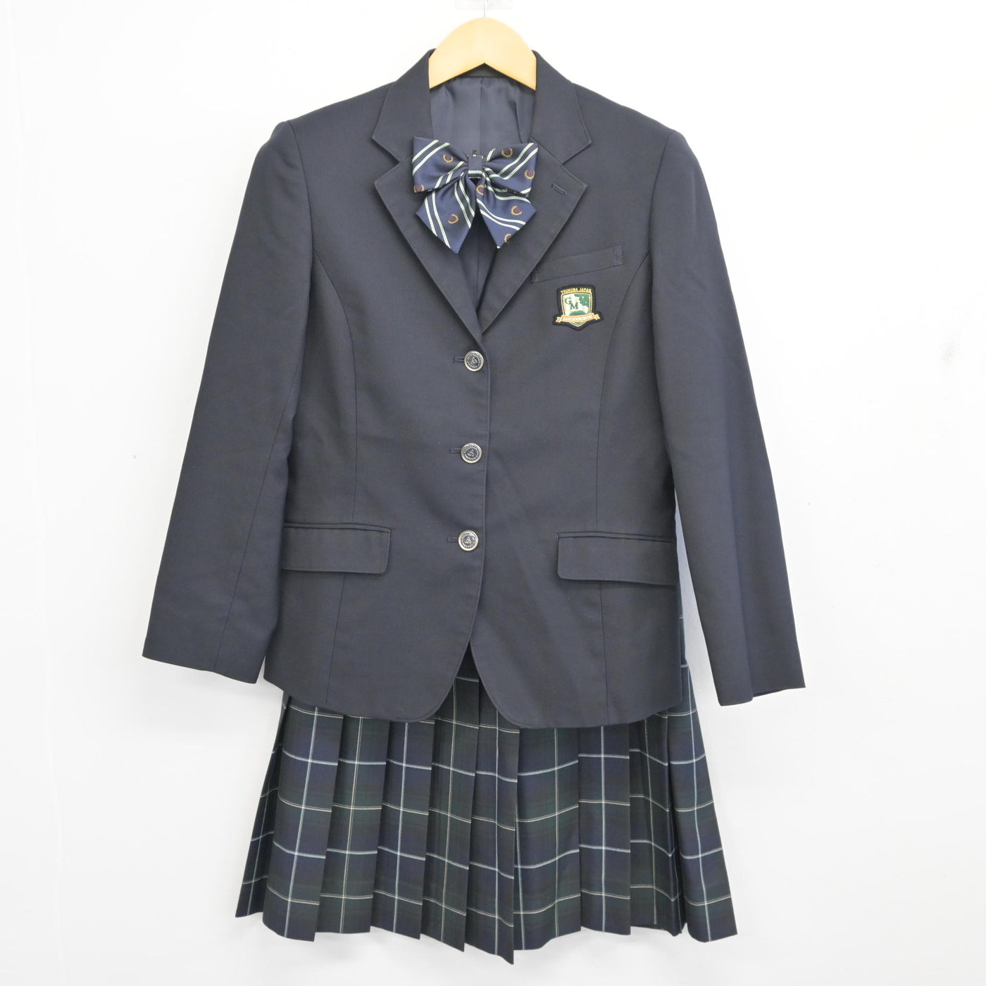 【中古】茨城県 つくば市立学園の森義務教育学校 女子制服 4点 (ブレザー・スカート) sf100293