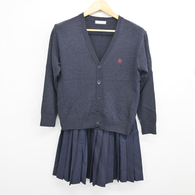 【中古】広島県 福山葦陽高等学校 女子制服 2点 (ニット・スカート) sf100313