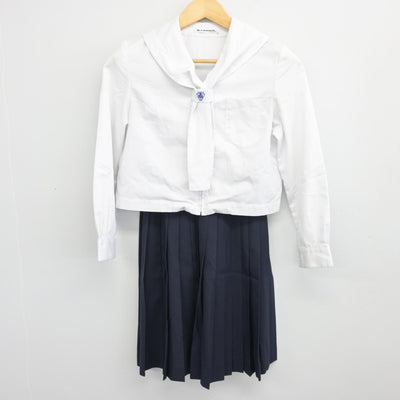 【中古】広島県 福山葦陽高等学校 女子制服 2点 (セーラー服・スカート) sf100315