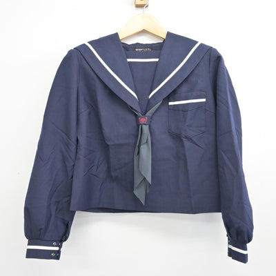 【中古】宮崎県 宮崎西中学校 女子制服 3点 (セーラー服・スカート) sf100319