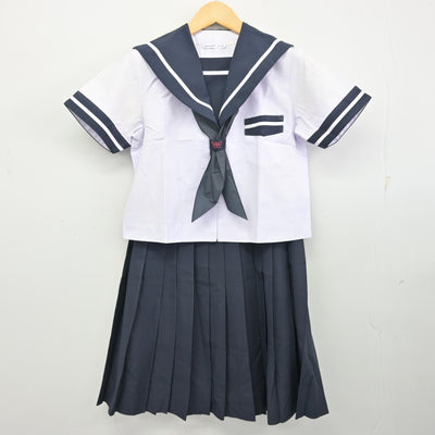 【中古】宮崎県 宮崎西中学校 女子制服 3点 (セーラー服・スカート) sf100320