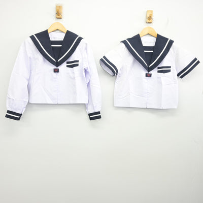【中古】宮崎県 宮崎西中学校 女子制服 2点 (セーラー服) sf100321