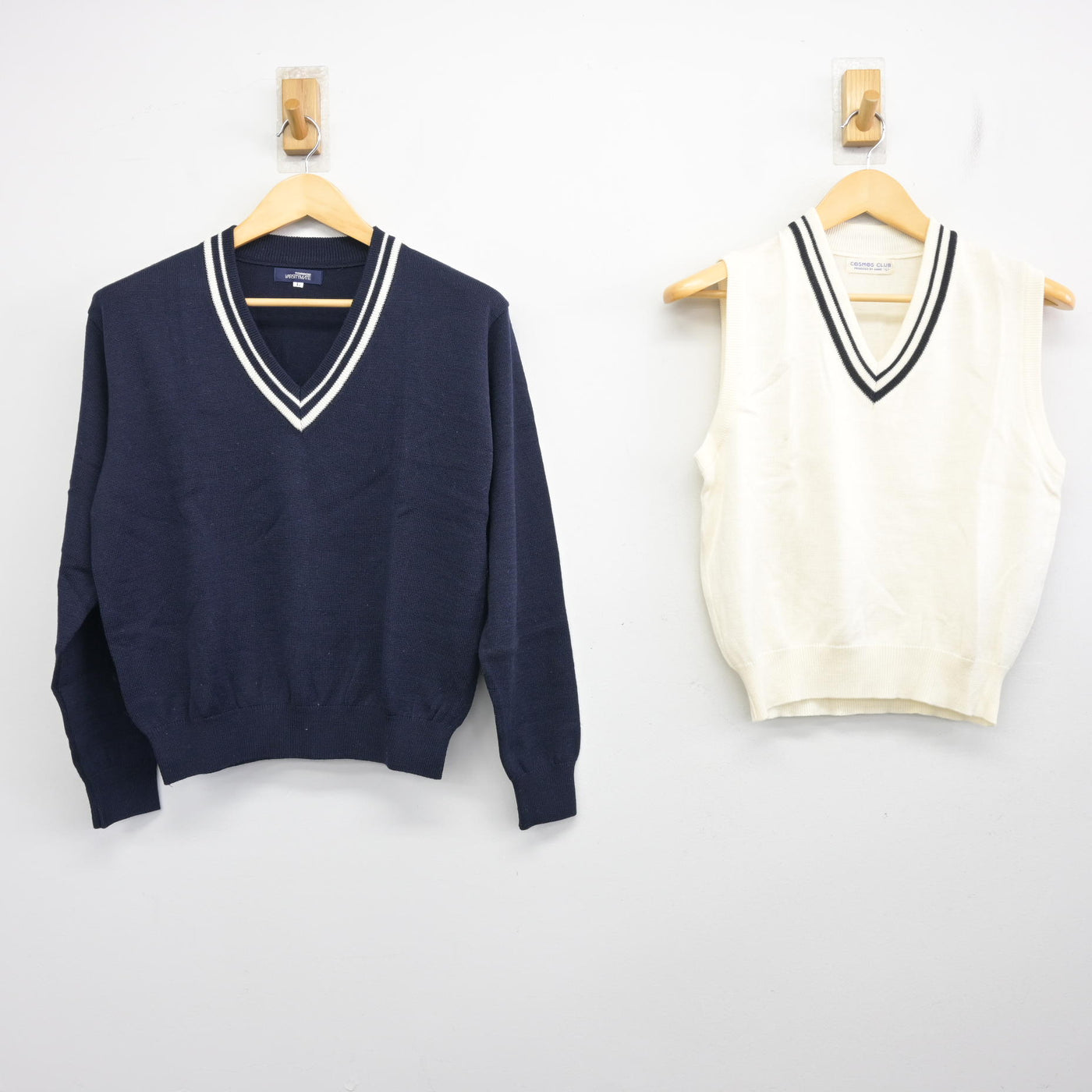【中古】宮崎県 宮崎商業高等学校 女子制服 2点 (ニット・ニットベスト) sf100322