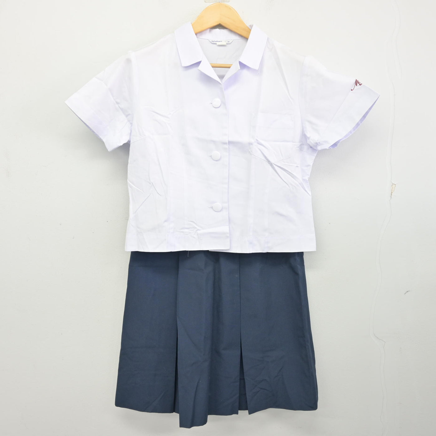 【中古】宮崎県 宮崎商業高等学校 女子制服 3点 (ブラウス・スカート) sf100323