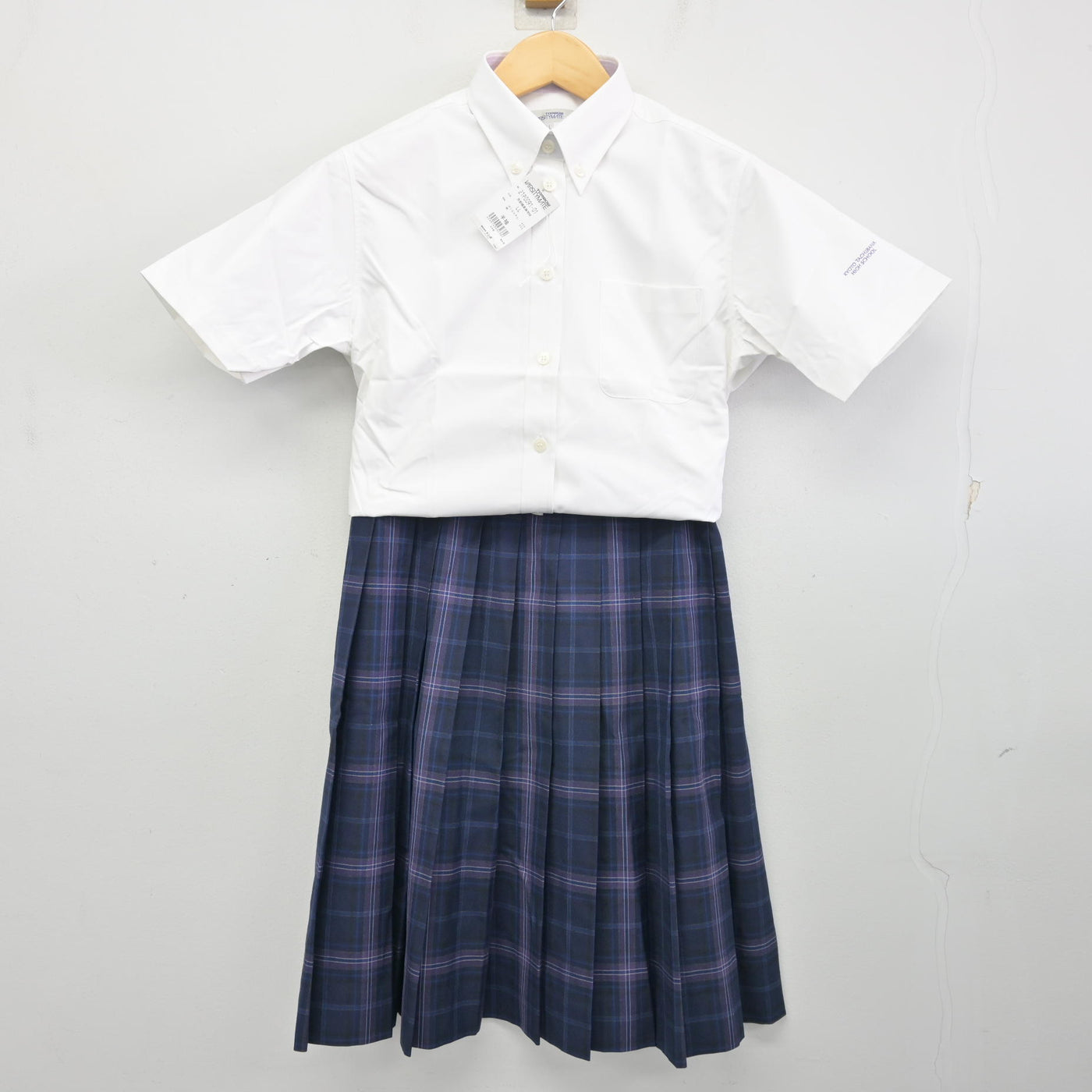 【中古】京都府 京都橘高等学校 女子制服 3点 (シャツ・スカート) sf100327