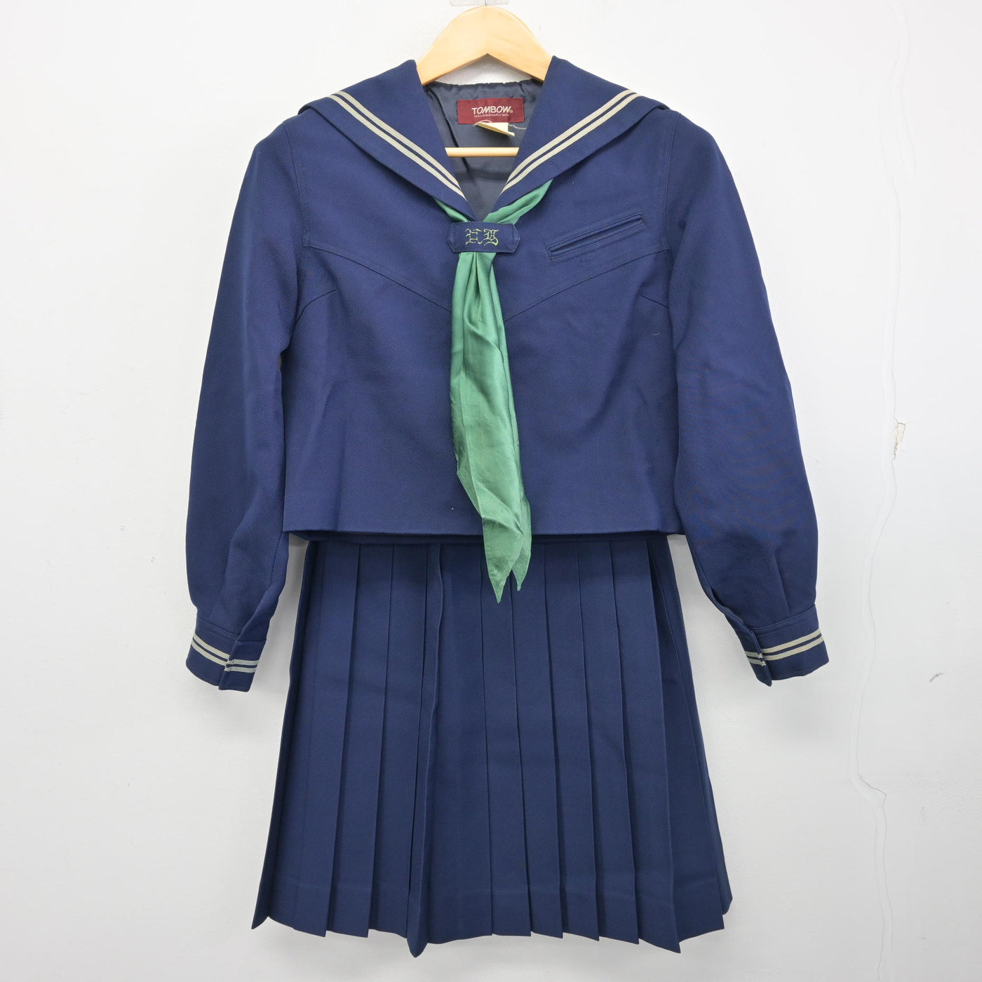 【中古】山形県 日本大学山形高等学校 女子制服 3点 (セーラー服・スカート) sf100334