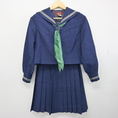 【中古】山形県 日本大学山形高等学校 女子制服 3点 (セーラー服・スカート) sf100334
