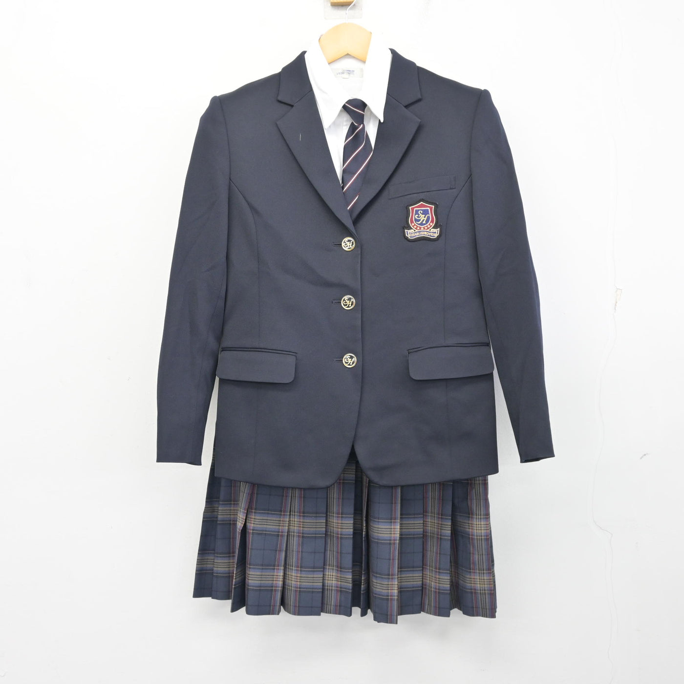 【中古】北海道 札幌北斗高等学校 女子制服 4点 (ブレザー・シャツ・スカート) sf100361