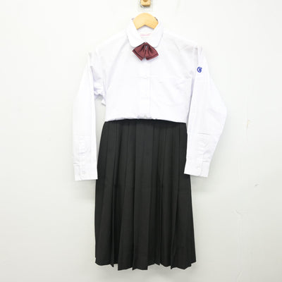 【中古】鹿児島県 玉龍中学校 女子制服 4点 (ブレザー・シャツ・スカート) sf100370