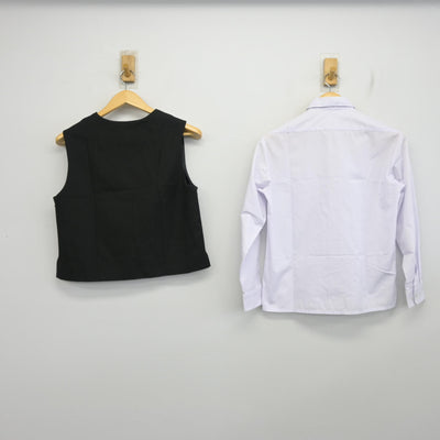 【中古】鹿児島県 玉龍中学校 女子制服 2点 (ベスト・シャツ) sf100371