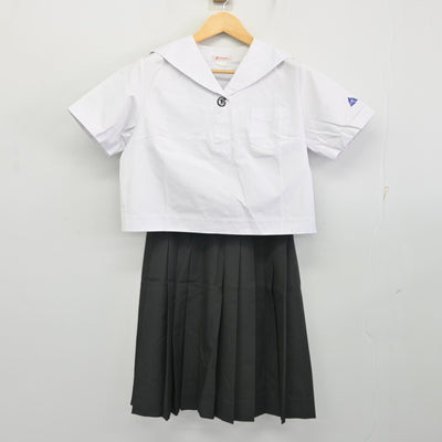 【中古】鹿児島県 玉龍中学校 女子制服 2点 (セーラー服・スカート) sf100373