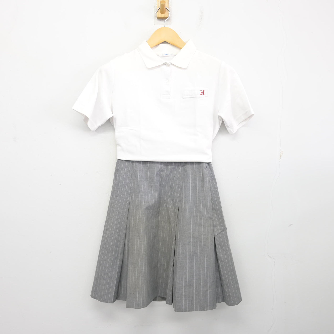 【中古】兵庫県 姫路女学院高等学校 女子制服 3点 (シャツ・スカート) sf100377