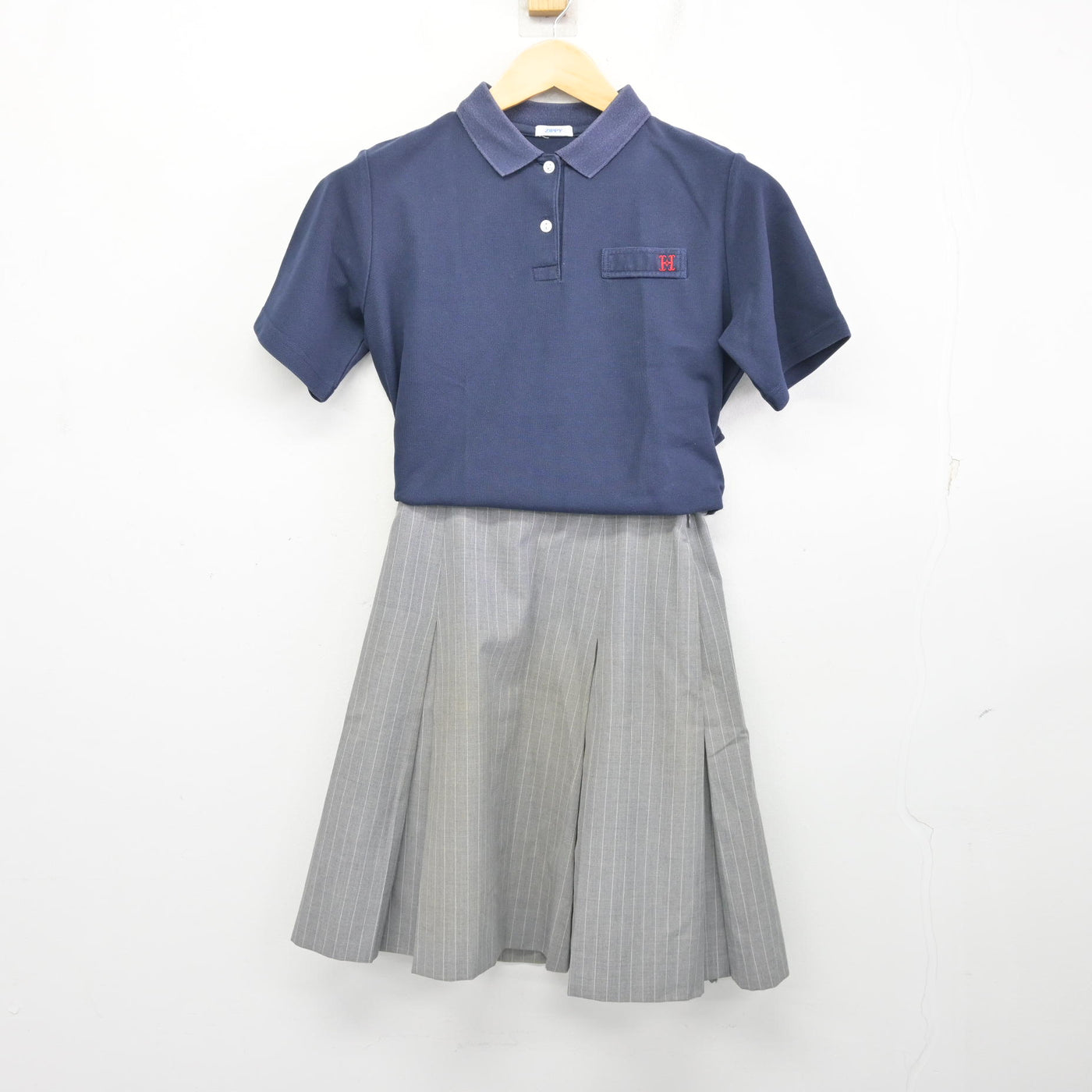 【中古】兵庫県 姫路女学院高等学校 女子制服 3点 (シャツ・スカート) sf100377