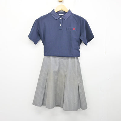 【中古】兵庫県 姫路女学院高等学校 女子制服 3点 (シャツ・スカート) sf100377