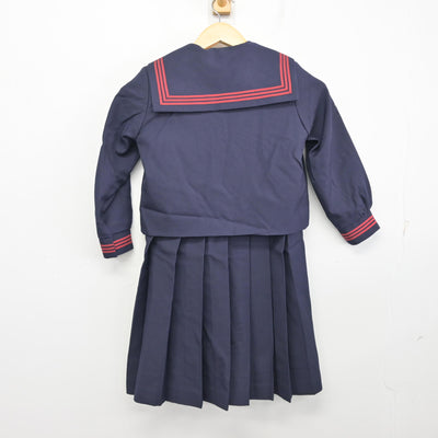 【中古】広島県 広島三育小学校 女子制服 4点 (セーラー服・ジャンパースカート) sf100378