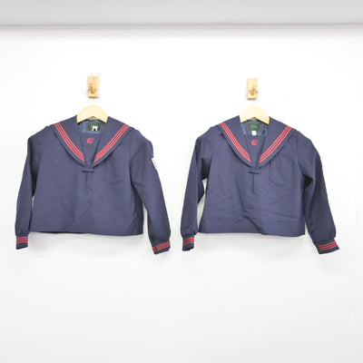 【中古】広島県 広島三育小学校 女子制服 2点 (セーラー服) sf100379