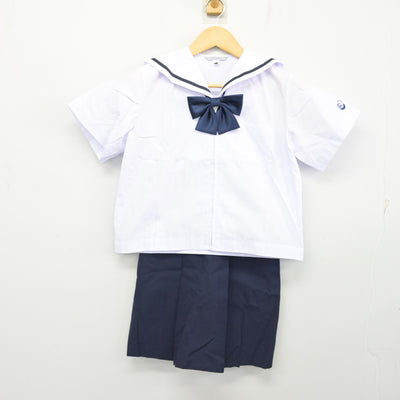 【中古】広島県 広島三育小学校 女子制服 3点 (セーラー服・スカート) sf100380