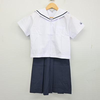 【中古】広島県 広島三育小学校 女子制服 2点 (セーラー服・スカート) sf100381