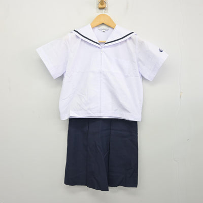 【中古】広島県 広島三育小学校 女子制服 2点 (セーラー服・スカート) sf100382