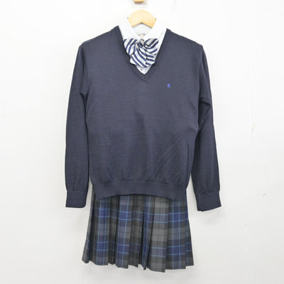 【中古】東京都 東洋大学京北高等学校 女子制服 5点 (ブレザー・ニット・シャツ・スカート) sf100387