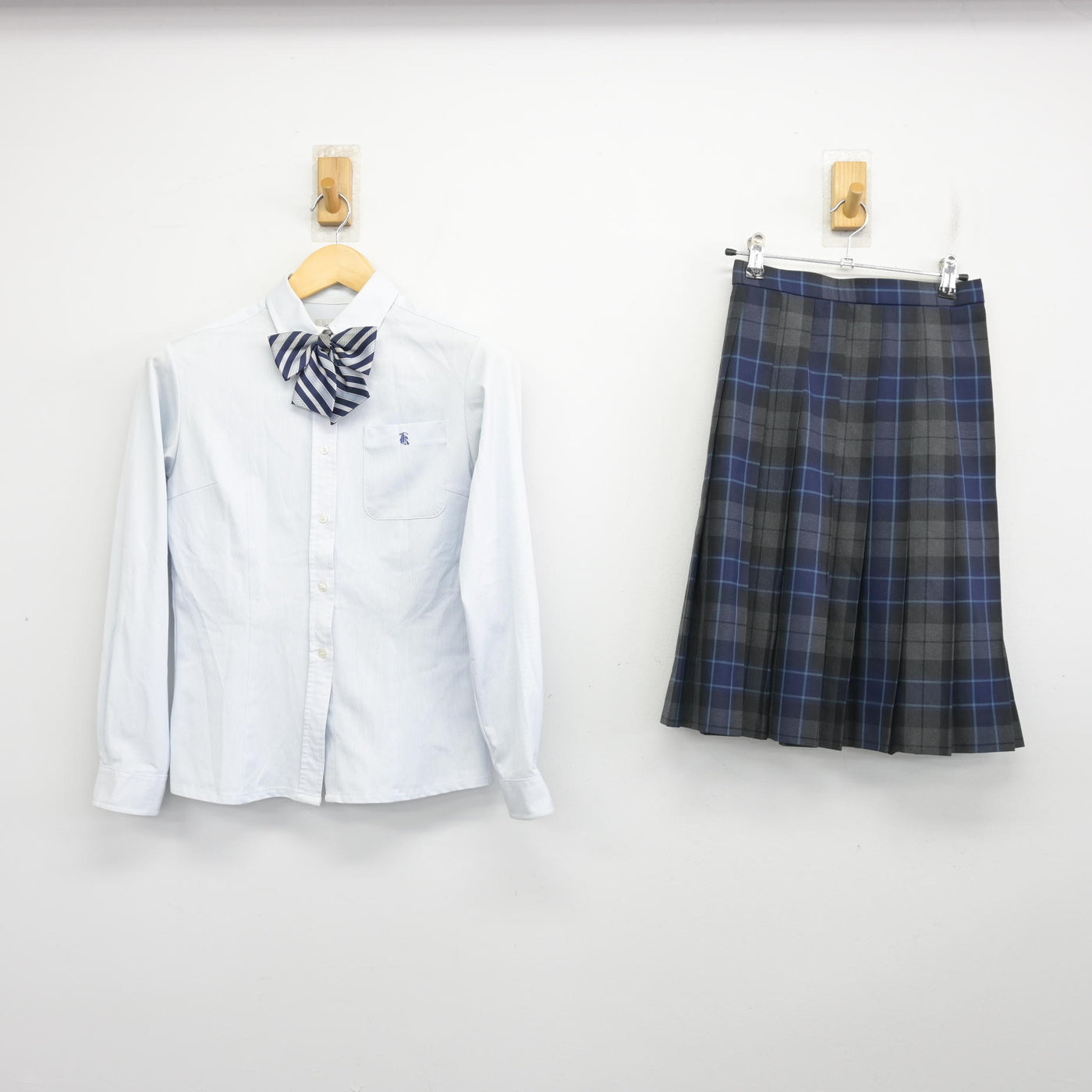 【中古】東京都 東洋大学京北高等学校 女子制服 5点 (ブレザー・ニット・シャツ・スカート) sf100387