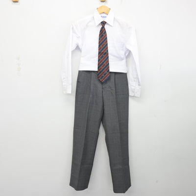 【中古】東京都 足立区立第十中学校 男子制服 4点 (ブレザー・シャツ・ズボン) sf100397
