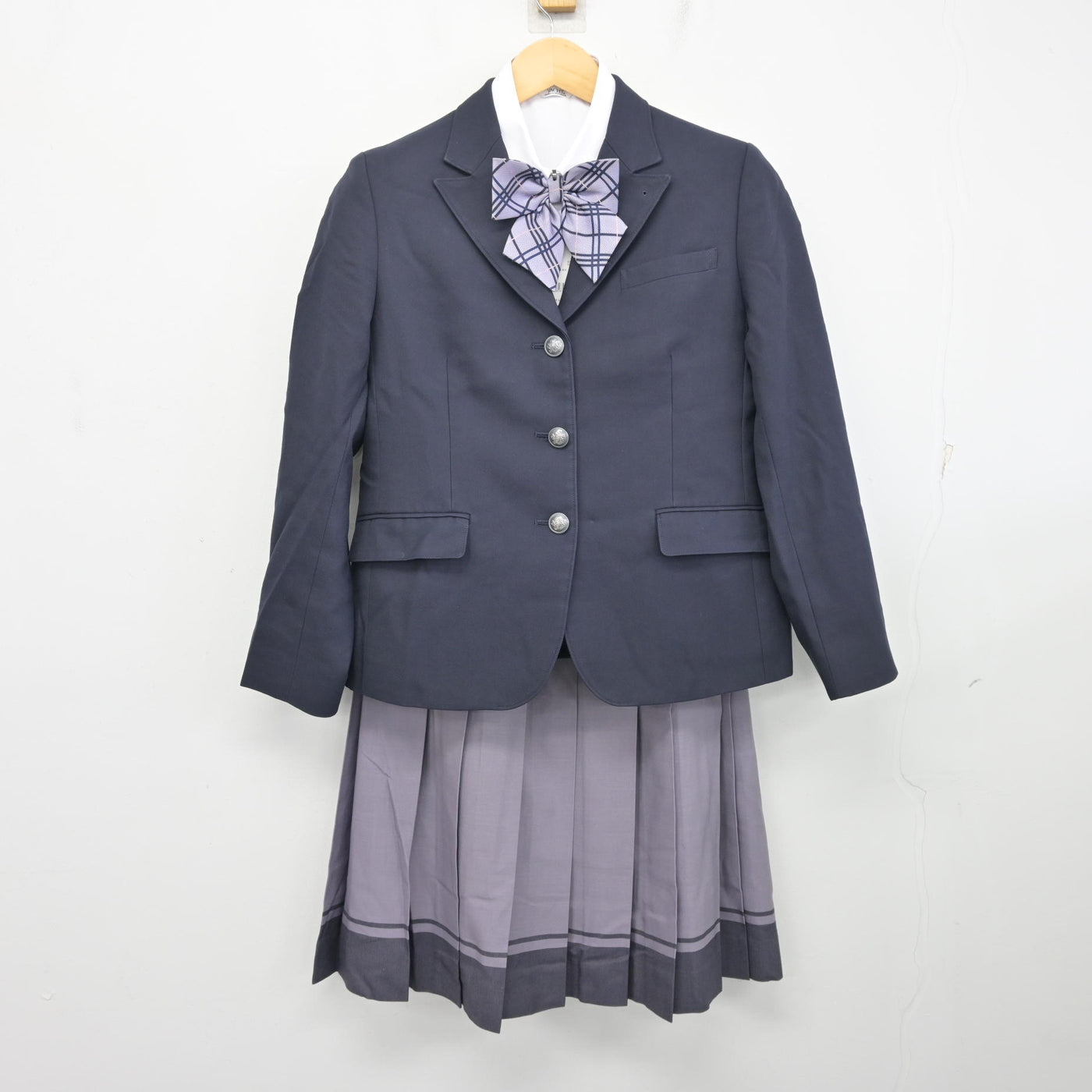 【中古】兵庫県 神戸野田高等学校 女子制服 5点 (ブレザー・ニットベスト・シャツ・スカート) sf100403