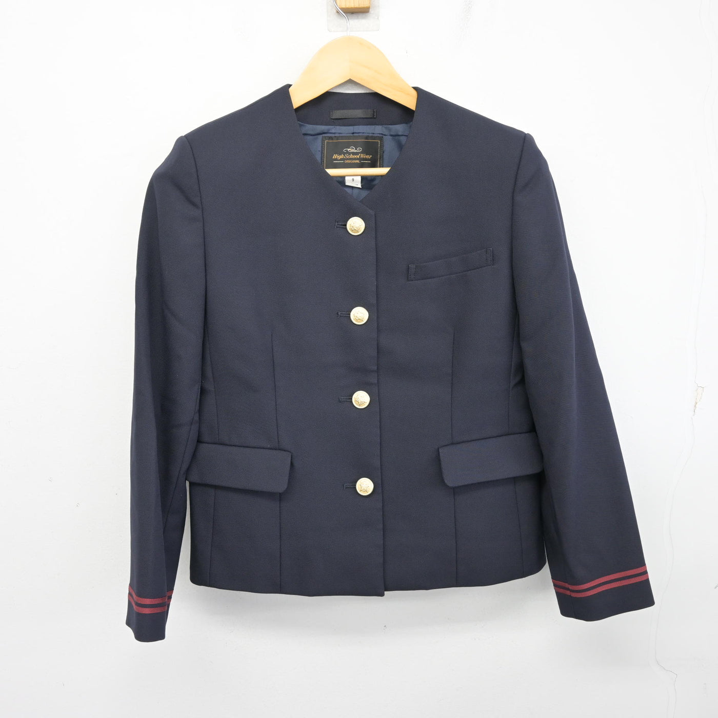 【中古】山形県 寒河江高等学校 女子制服 2点 (ブレザー・スカート) sf100413