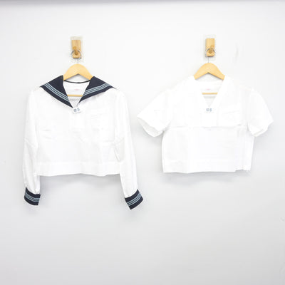 【中古】東京都 大妻中野中学校・高等学校 女子制服 3点 (セーラー服・ニット) sf100417