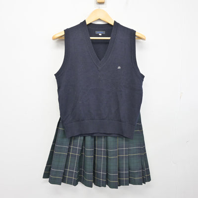 【中古】神奈川県 向上高等学校 女子制服 4点 (ブレザー・ニットベスト・スカート) sf100424