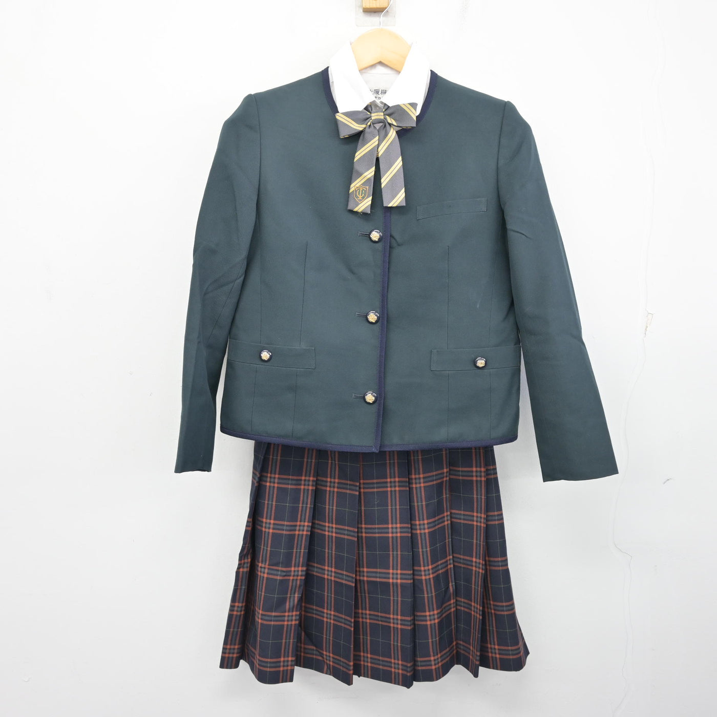 【中古】大阪府 大阪桐蔭中学校・高等学校 女子制服 5点 (ブレザー・ベスト・シャツ・スカート) sf100440