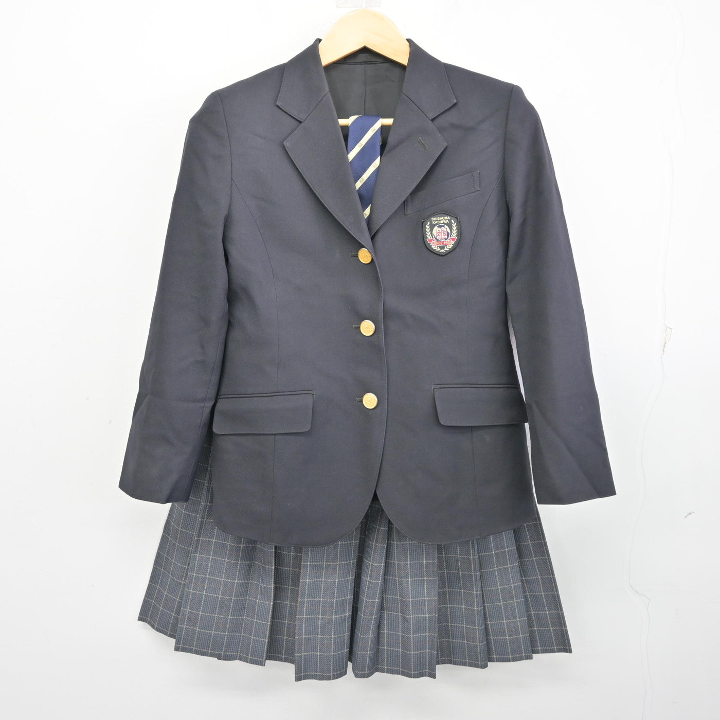 【中古】千葉県 芝浦工業大学柏中学高等学校 女子制服 3点 (ブレザー・スカート) sf100454