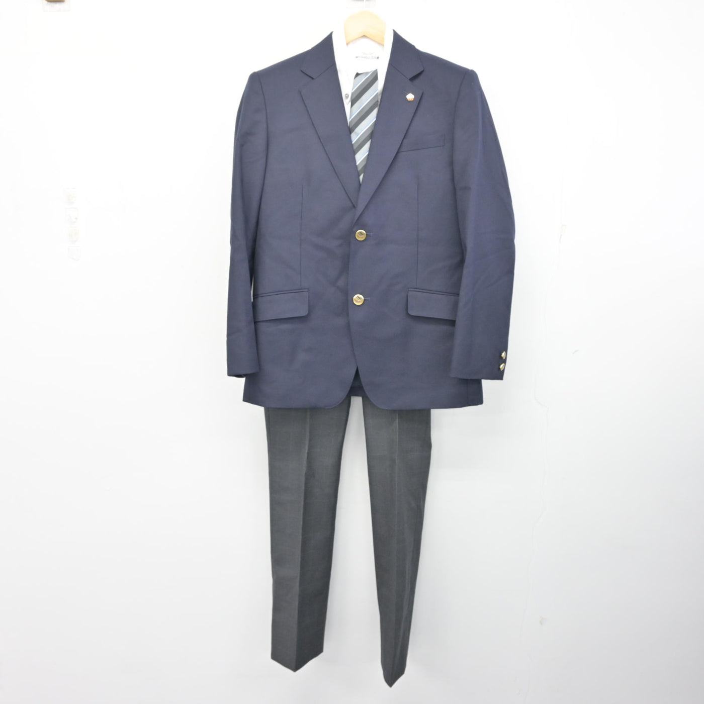 【中古】東京都 日本工業大学駒場高等学校 男子制服 7点 (ブレザー・シャツ・ズボン) sf100469