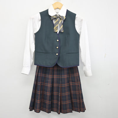【中古】大阪府 大阪桐蔭中学校 女子制服 5点 (ブレザー・ベスト・シャツ・スカート) sf100493