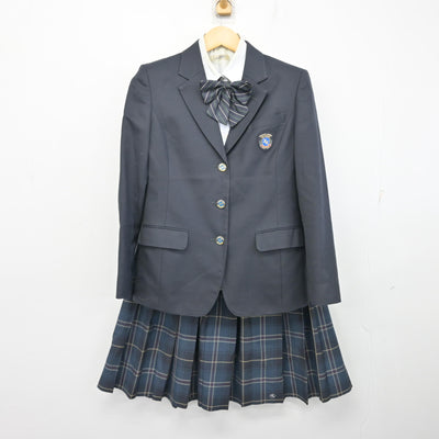 【中古】大阪府 枚方なぎさ高等学校 女子制服 5点 (ブレザー・ニット・シャツ・スカート) sf100525