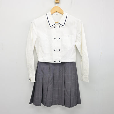 【中古】山口県 誠英高等学校/旧制服 女子制服 3点 (ブラウス・スカート) sf100554