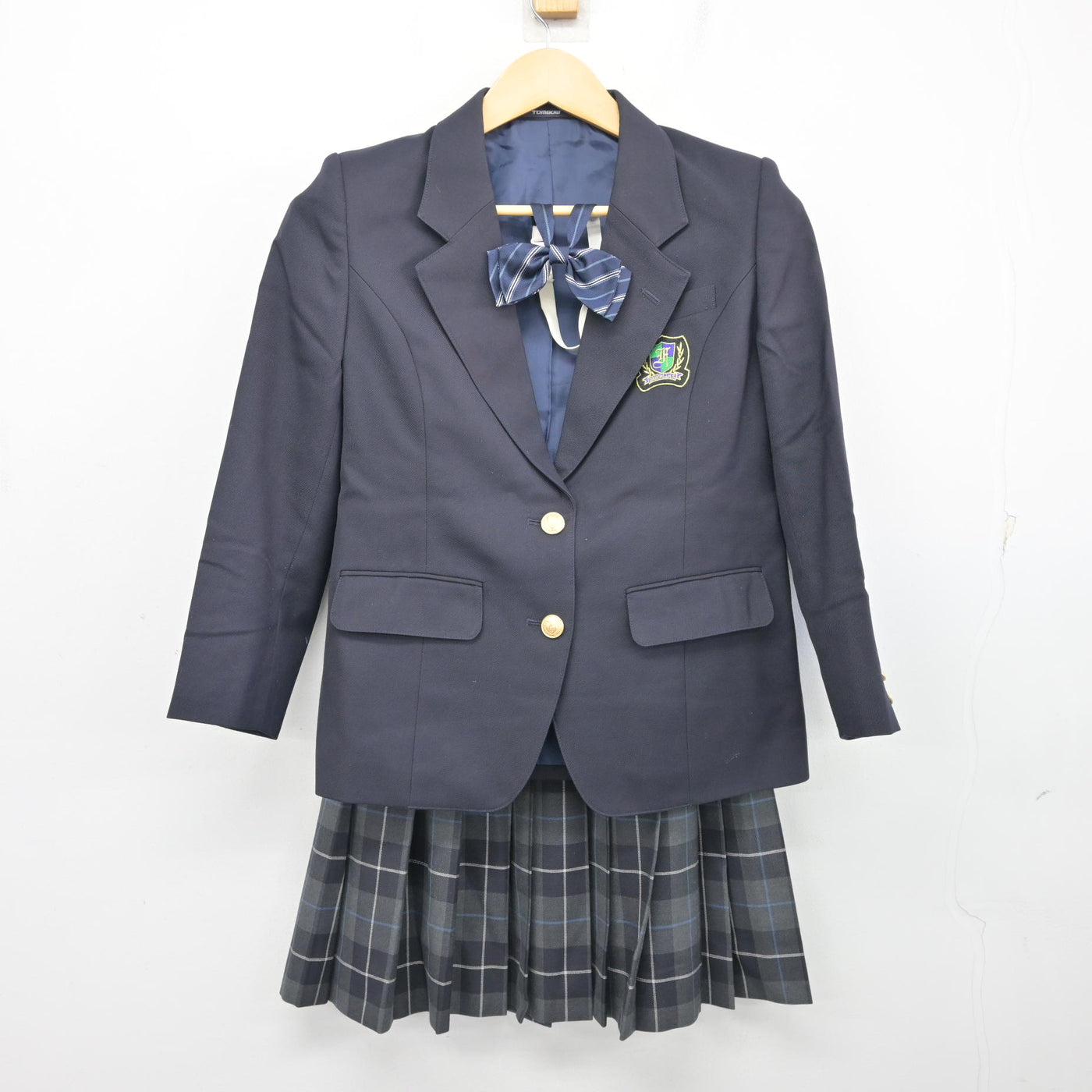 【中古】神奈川県 藤沢市立第一中学校 女子制服 4点 (ブレザー・ニットベスト・スカート) sf100556